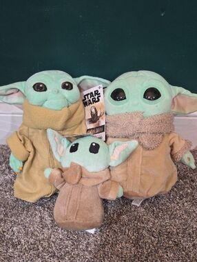 Set Of 3 Star Wars The Child Baby Yoda Grogu Toys - Mandalorian